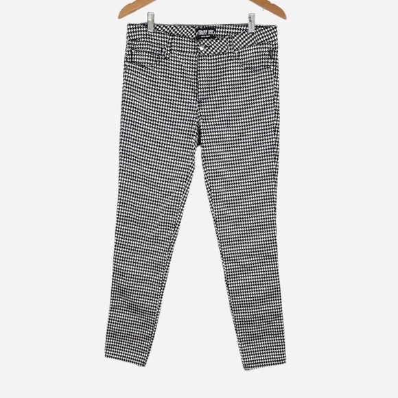 Tripp NYC Daang Goodman Houndstooth Skinny Pants Black & White 33x30 Size 9 - Picture 1 of 13